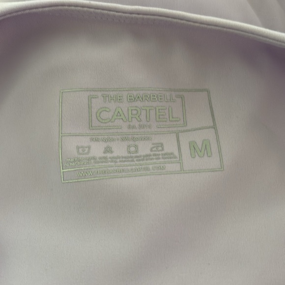 The Barbell Cartel Infinity Sports Bra Lavender M Removable Pads Logo Work Out - Picture 2 of 6